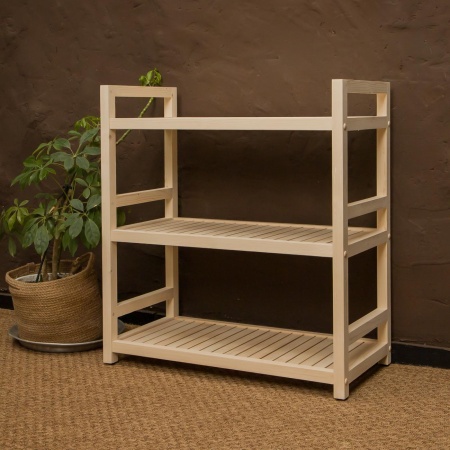 Стеллаж деревянный, этажерка 3 полки, 75 х 70 х 35 см, Универсальный, СУ-13