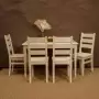 Комплект обеденной мебели деревянный (стол 120 см + 4 стула), КМО-03