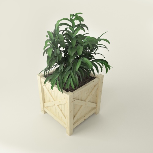 Кашпо 50х50х56 см в стиле Прованс (Ящик для цветов, Вазон из дерева) деревянный, ДК-12