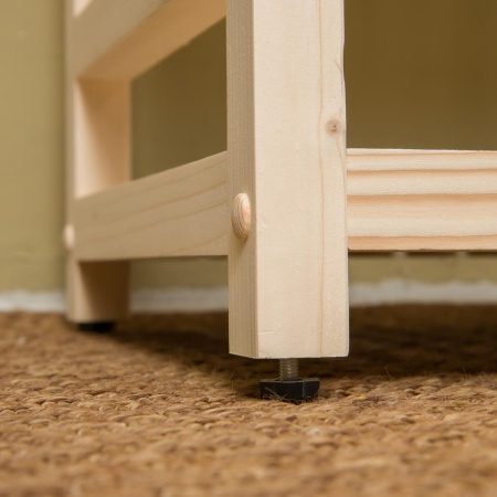 Стеллаж деревянный, этажерка 4 полки, 105 х 35 х 35 см, Универсальный, СУ-12