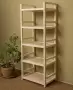 Стеллаж деревянный, этажерка 5 полок, 135 х 52 х 35 см, Универсальный, СУ-08