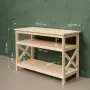 Тумба Прованс Лайт широкая, 3 полки, 61х86х38 см, деревянная СП-39