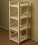 Стеллаж деревянный, этажерка 4 полки, 105 х 35 х 35 см, Универсальный, СУ-12