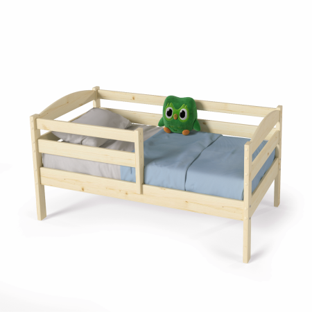 Кровать детская 700х1400 с бортиком из массива дерева в Классическом стиле, ККД-01