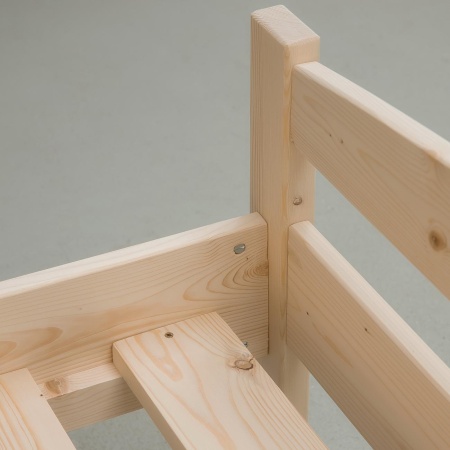 Кровать двуспальная 1800х2000 с изножьем из массива дерева в Классическом стиле, КК-12