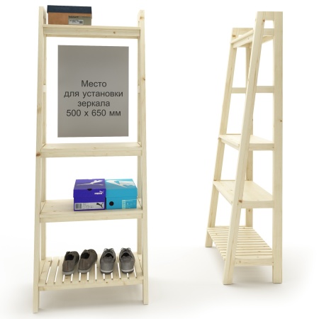 Прихожая в стиле Лестница 189х70х41,6 см, под зеркало, деревянная, СЛП-05