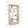 Этажерка в стиле Прованс широкая, 6 полок, 165х89х40 см деревянная, ХСП-04 Этажерка в стиле Прованс широкая, 6 полок, 165х89х40 см деревянная, ХСП-04