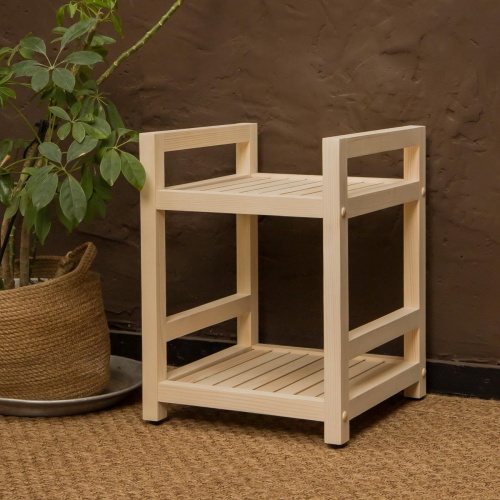 Стеллаж деревянный, тумба 2 полки, 45 х 35 х 35 см, Универсальный, СУ-18