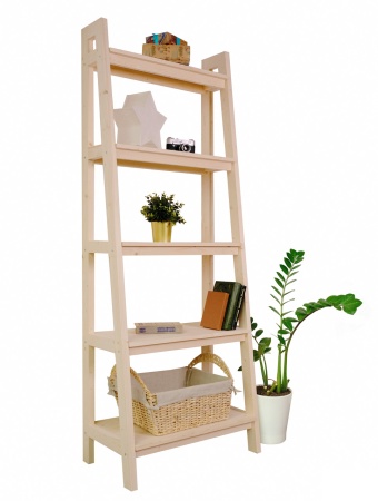 Стеллаж в стиле Лестница 5 полок, 189х70х41,6 см, деревянный, ХСЛ-02