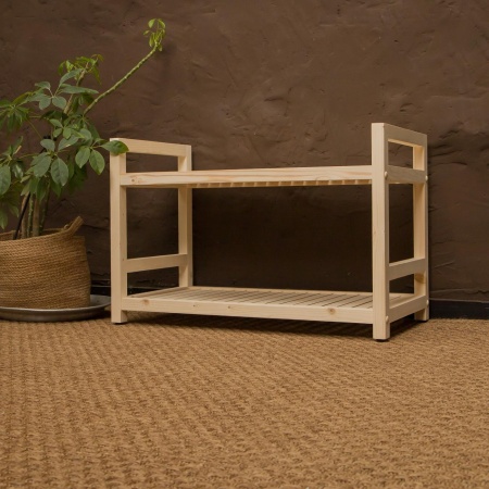 Стеллаж деревянный, тумба 2 полки, 45 х 70 х 35 см, Универсальный, СУ-16