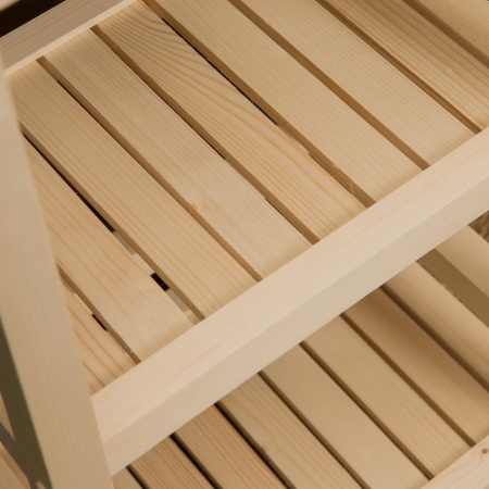 Этажерка на колесиках деревянная, 4 полки, 105 х 35 х 25, Универсальная, СУ-23