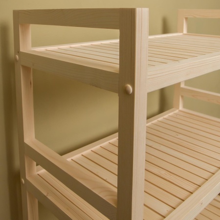 Стеллаж деревянный, тумба 2 полки, 45 х 70 х 35 см, Универсальный, СУ-16