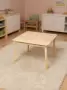 Детский Стол Большой и 2 стула деревянных, комплект на 2 ребенка (Столик 75х75см + 2 Стульчика), КМД-03