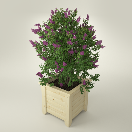 Кашпо 65х65х63 см в Скандинавском стиле (Ящик для цветов, Цветочник из дерева) деревянный, ДК-03