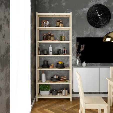 Стеллаж Классический, 7 полок, 230х91х35 см, деревянный, ХСК-01