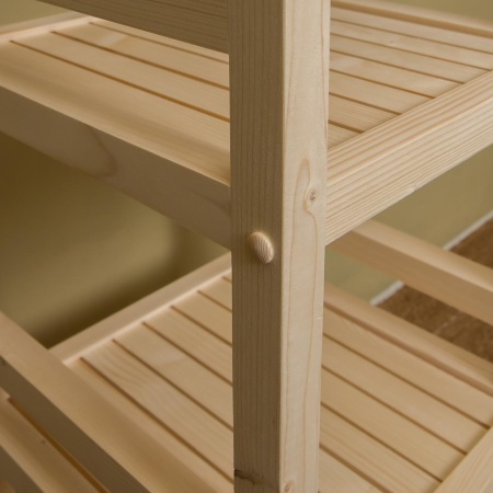 Стеллаж деревянный 6 полок, 165 х 35 х 35 см, Универсальный, СУ-06