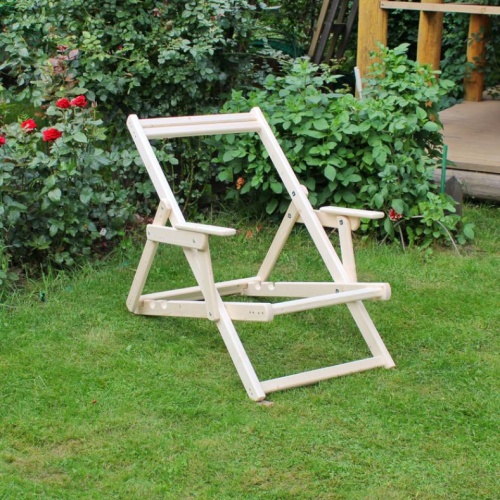 Каркас шезлонга с подлокотниками деревянный (под любой цвет и тип ткани), МС-17 Каркас шезлонга с подлокотниками деревянный (под любой цвет и тип ткани), МС-17