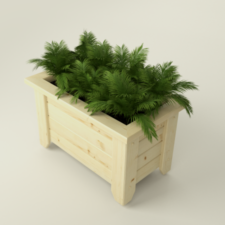 Кашпо 45х76х45 см в Скандинавском стиле (Ящик для цветов, Цветочник из дерева) деревянный, ДК-04