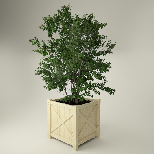 Кашпо 60х60х64 см в стиле Прованс (Ящик для цветов, Вазон из дерева) деревянный, ДК-13