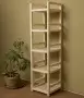 Стеллаж деревянный, этажерка 5 полок, 135 х 35 х 35 см, Универсальный, СУ-09
