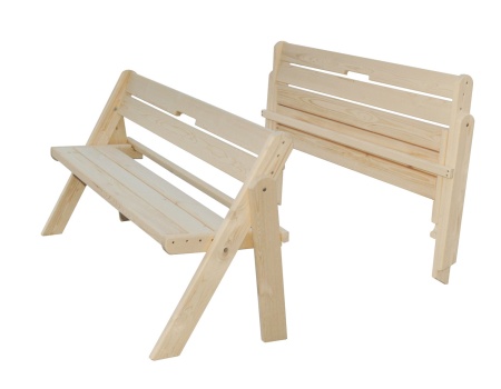 Скамейка (усиленная) складная 120 см деревянная, МСУ-03