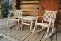 Комплект кресел - качалок садовых (2 качалки + столик) деревянный, КМР-31 Комплект кресел - качалок садовых (2 качалки + столик) деревянный, КМР-31