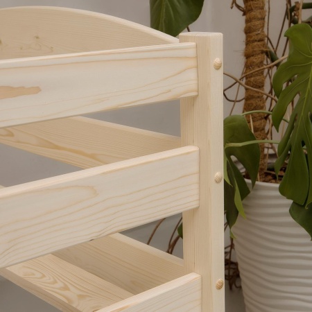 Кровать детская 800х1600 с бортиком из массива дерева в Классическом стиле, ККД-02