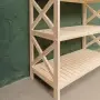 Этажерка Прованс Лайт широкая, 4 полки, 93х86х38 см, деревянная СП-33