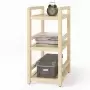 Стеллаж деревянный, этажерка 3 полки, 75 х 35 х 35 см, Универсальный, СУ-15