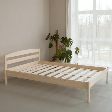 Кровать полутораспальная 1400х2000 из массива дерева в Классическом стиле, КК-07