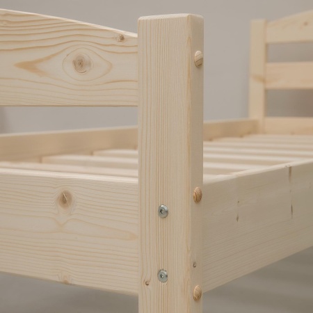 Кровать односпальная 800х1900 с изножьем из массива дерева в Классическом стиле, КК-02