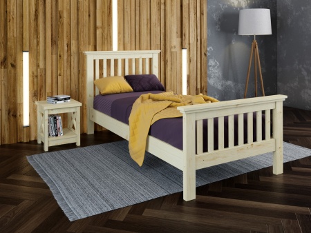 Кровать односпальная 90х200 см с изножьем деревянная Прованс, ХКР-02 Кровать односпальная 90х200 см с изножьем деревянная Прованс, ХКР-02