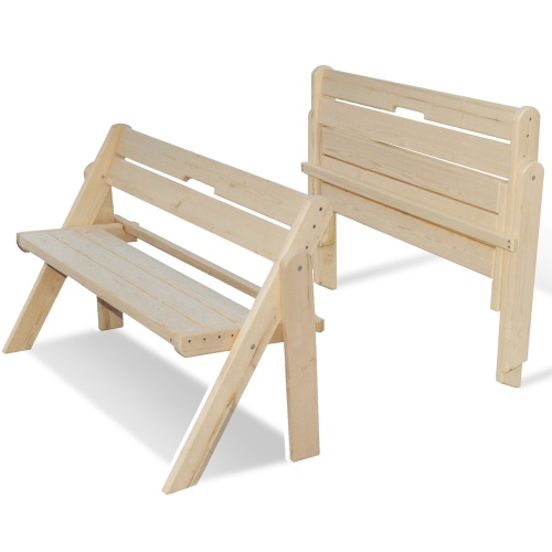 Скамейка (усиленная) складная 100 см деревянная, МСУ-02