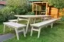 Купить  Комплект дачной мебели на 18-20 человек 370 см (2 стола, 6 лавок) деревянный, КМР-30