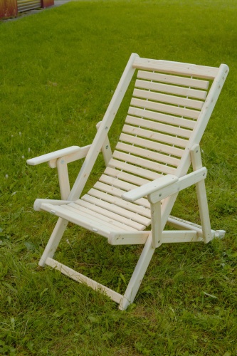 Шезлонг складной (кресло) деревянный, МС-12