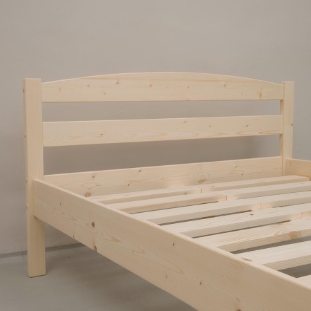 Кровать полутораспальная 1200х2000 с изножьем из массива дерева в Классическом стиле, КК-06