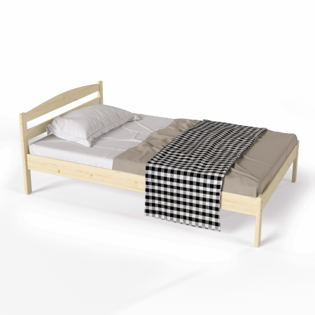 Кровать полутораспальная 1200х2000 из массива дерева в Классическом стиле, КК-05