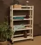 Этажерка узкая на колесиках деревянная, 4 полки, 105 х 70 х 17, Универсальная, СУ-31