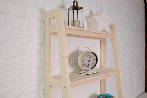 Стеллаж в стиле Лестница 5 полок, 189х90х41,6 см, деревянный, ХСЛ-01