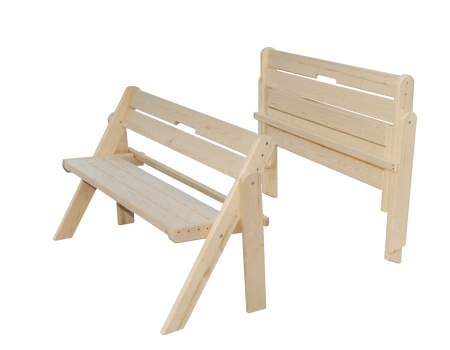 Скамейка (усиленная) складная 100 см деревянная, МСУ-02