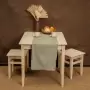 Комплект обеденной мебели деревянный (стол 90 см + 2 табурета), КМО-11