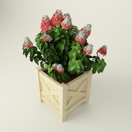 Кашпо 40х40х48 см в стиле Прованс (Ящик для цветов, Вазон из дерева) деревянный, ДК-11