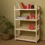 Стеллаж деревянный, этажерка 4 полки, 105 х 70 х 35 см, Универсальный, СУ-10