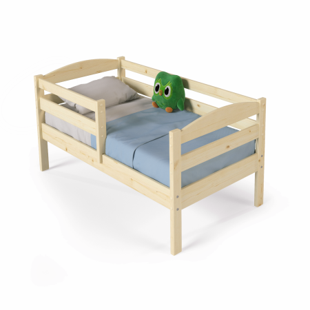 Кровать детская 700х1400 с бортиком из массива дерева в Классическом стиле, ККД-01