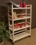 Этажерка на колесиках деревянная, 4 полки, 105 х 70 х 25, Универсальная, СУ-21