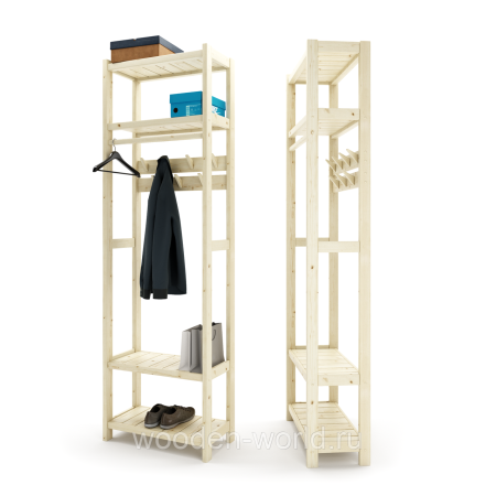 Прихожая Классик 230х72х35 см, деревянная, ХСКП-04