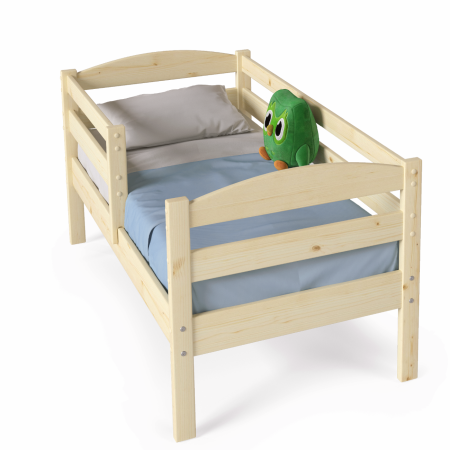 Кровать детская 700х1400 с бортиком из массива дерева в Классическом стиле, ККД-01