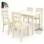 Комплект обеденной мебели деревянный (стол 120 см + 4 стула), КМО-03