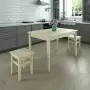 Комплект обеденной мебели деревянный (стол 90 см + 2 табурета), КМО-11