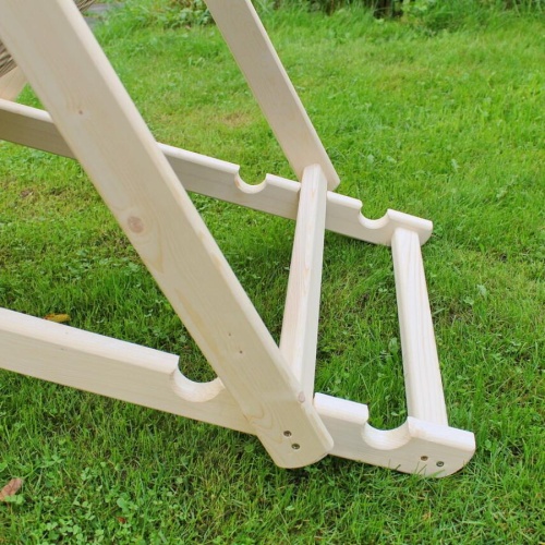 Шезлонг с клетчатой тканью, деревянный, складной, МС-14-К Шезлонг с клетчатой тканью, деревянный, складной, МС-14-К